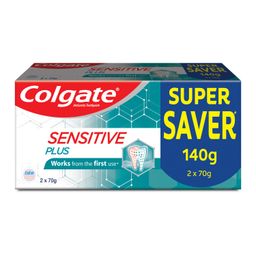 Colgate Sensitive Plus Toothpaste, Tooth Paste With Pro Argin Formula for Sensitivity Relief, 140gm (Combo Pack Offer) image 1