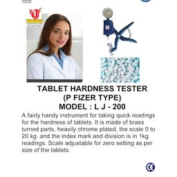Lab Junction Hardness Tester,Tablet Hardness Tester PFIZER Type LJ-200 as per Quality Standards image 3