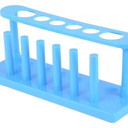 Gem Lab Small Test tubes 15ml (6 pcs) with Plastic Test Tube Stand and Borosilicate Glass with Rim and Wooden Handle Chromium Plated Test Tube Holder Combo of 8 Products image 2