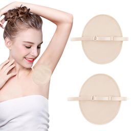 TecoKart® 2 Pcs Underarm Sweat Pads - Polyester Sweat Pads for Women - Skin Color, Comfortable & Breathable, Washable & Reusable Blouse Sweat Pads to Stay Dry image 1