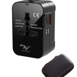 Wayona 38W Universal Travel Adapter with Type C & USB A International Travel Adapter, Portable Plug Socket, USB A QC 3.0 18W,Type C PD 20W, 3A Max Fast Charging Worldwide Travel Adapter image 1