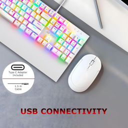 Ant Esports MK4100 RGB Mechanical Gaming Keyboard, Outemu Red Switches Linear & Silent – Chroma RGB – Magnetic Wrist Rest – Double Shot ABS Keycaps, Hot Swappable Switches – Mercury image 5