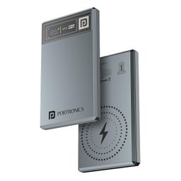 Portronics Magclick 5k 5000mAh Slim Magnetic Fast Charging Wireless Powerbank with 20W Wired Output, 15W Wireless Output,Best for iPhone 12 & Above, Android & Other Qi Enabled Devices + Magnetic Ring image 1