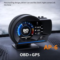 Morelian Car HUD Display, OBDⅡ+GPS Smart Gauge High Definition Speedometer Car Diagnostic Tool OBD Fault Code Elimination Safe Driving Computer Overspeed Fault Alarm for All Vehicles image 3