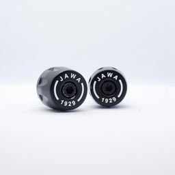 NEWCLUBAUTO Premium Solid Metal Handle Bar Ends Left and Right Compatible for Jawa Forty Two, Black (Pack of 2) image 3