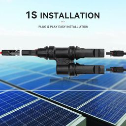 ABONIX MC4 Solar Panel T Branch Connector - 2 to 1 Parallel Cable MFF + MMF, Durable and Efficient Solar Connection (Pack of 2) image 3