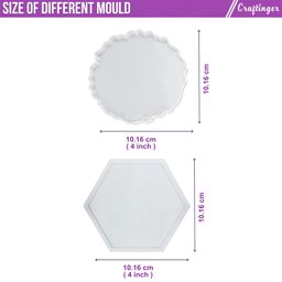 Craftinger Diy Resin Coaster Kit With 200Gm Epoxy Resin Moulds And More, Multicolor image 4