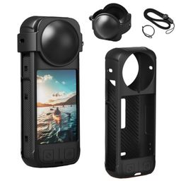 tecokart Silicone Protective Case for Insta 360 X4 with Lens Cap - Triple-Layer Insta 360 X4 Accessories for Full Protection, Easy Install Insta 360 X4 Lens Guard, Durable Insta 360 X4 Case (Black) image 1