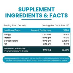 Vlado's Himalayan Organics Potassium Citrate 800mg Supplement | Support Nerve Muscle Joint & Bone Health | Good For Men & Women (Pack Of 1) image 2