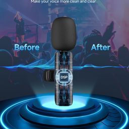 skycell Wireless Collar Mic – Perfect Wireless Microphone for Youtubers, Mobile Recording, Teaching & Presentations with Built-in Speaker (K8) image 3