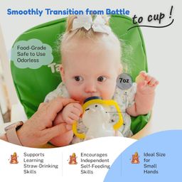 Talktools Honey Bear Drinking Cup with 2 Flexible Straws - Includes Instructions - Spill-proof Lid image 4