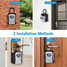 bahunami Combination Key Safe Box | Outdoor Key Lock Box with Code Combination Password Security image 5