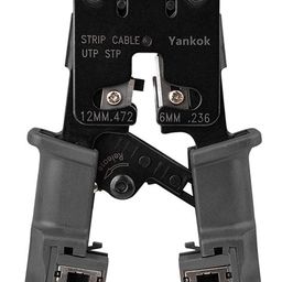 MT-VIKI Network Cable Crimper with LAN Tester for 4P 6P 8P Telephone Cable RJ45/RJ12/RJ11 Network Cable Pliers Ratchet Crimping Tool Modular Telecom Crimping Tool (PACK OF1) image 1