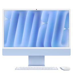 Apple 2024 iMac All-in-One Desktop Computer with M4 chip with 8-core CPU and 8-core GPU: Built for Apple Intelligence, 60.96 cm (24″) Retina Display, 16GB Unified Memory, 256GB SSD Storage; Blue image 1