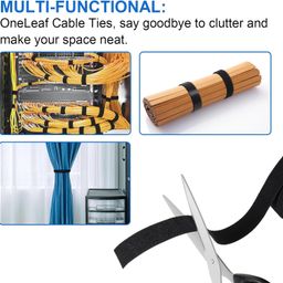 INOVERA (LABEL) 7 Meter Cable Organizer Hook & Loop Tape Roll - Cord/Wire Holder Management Strap - Reusable Ties for PC, TV, Desk, WFH Accessories - 20 mm Width Black image 5