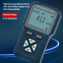Hardness Tester, Digital Durometer with Large LCD Display, Standard HL, HB, HRB, HRC, HRA, HV, HS, Portable Digital Hardness Meter for Rubber, Plastics, Floors, (Plug image 3