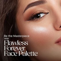 Hilary Rhoda Flawless Forever Face Palette | Highlighter, Contour & 2 Blushes | All-in-one Face Makeup Kit | Highly Pigmented & Long Lasting Face Palette | 11.2g (Medium- Shade 02) image 3
