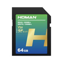 HOMAN UHS-I SD Card (V30) 64GB fit for Any Environmental Temperature from -10 Degree to 70 Degree Celsius with 5 Year Warranty & Recovery image 1