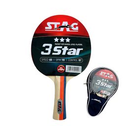 Stag Table Tennis (T.T) Racket | Premium ITTF Approved Rubber| Beginner-Intermediate Series T.T Racquet| Pro Custom Designed Comfortable Grip Paddle image 1