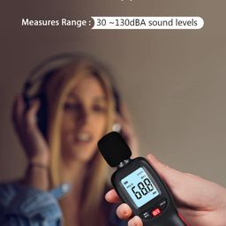 LABART Decibel Meter 30-130 dBA Digital Sound Noise Level Reader Portable Tester with Calibration for Classroom, Home, School, Outdoor, Environment image 3