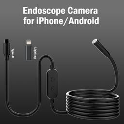 KeFvoer Semi-Rigid Snake Camera,1920P HD Borescope Camera with 8 Adjustable LED Lights, 7.9mm IP67 Waterproof, for iOS and Android Devices(16.4ft/5m) image 5