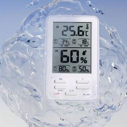 Dayanidhi Digital Alarm Thermometer & Hygrometer | Waterproof Digital Humidity Meter with Clock | Electronic Temperature Measurement Tool for Home/Office with Internal & External Sensors (1 Piece) image 3