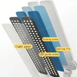 Toyshine Double Head Rechargeable Eye Caring 3 Mode Touch Control Foldable and Portable LED Table Lamp with Pen Stand for Kids Home Office image 4