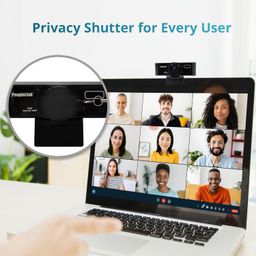peoplelink PeopleLink® Orion C80 Webcam, FHD1080p with Built-in Mic, 120° Wide Angle,4X Zoom, Plug & Play USB Connectivity, with privacy shutter, perfect for Video Conferencing, Online Classes, & Live Streamings image 2