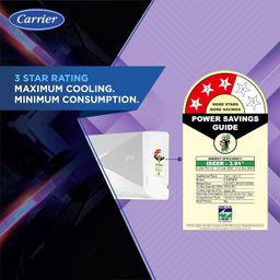 Carrier 1.5 Ton 3 Star X-Line LED Flexicool Inverter Split AC (Copper,Smart Energy Display, Convertible 6-in-1,Dual Filtration with HD & PM 2.5 Filter, XCEL LUMO EXI, CAI18CL3R34F0,White) image 4