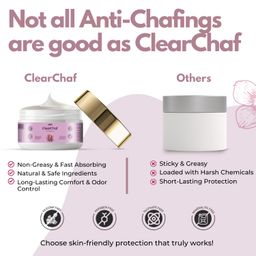 Astercare ClearChaf – Anti-Chafing Cream Relief for Skin Rashes, Friction, Irritation and Reduces Sweat Odor with Goodness of Almond Oil & Shea Butter (Non-Greasy and Non-Staining) image 4