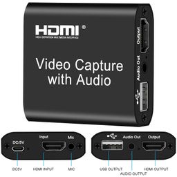 generic 1Goal Video HDMI Capture Card with Loop Out, USB 2.0 4K HD 1080P 60FPS HDMI Video Game Capture Card for Live Streaming Compatible with PS3/ PS4 /Xbox One/DSLR/Camcorders/Action Cam image 2