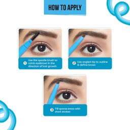 SUGAR POP Brow Shaper 01 Smokey - 0.3 gms - Longwearing | Transfer-proof | Water-resistant | Built-in spoolie | Easy-to-use | Dual-ended brow shaper image 5