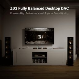 Fosi Audio ZD3 Desktop DAC Preamp, Fully Balanced Digital to Analog Audio Converter with ES9039Q2M for Home Stereo Amplifier, Bluetooth/USB/Optical/Coax/TV HDMI ARC Input, XLR/RCA Output with Remote image 2