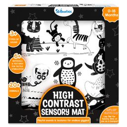 Skillmatics High Contrast Sensory Cloth Mat for Babies & Infants - Newborn Visual Stimulation, Observation Skills, Gifts for 0 to 18 Months, Multicolor image 1