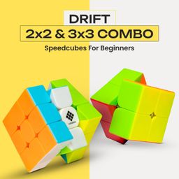 Cubelelo Drift 2x2 & 3x3 Cube Gift Box Combo | 2-in-1 Puzzle Toy Game Set for Children Kids & Adults Ages 4 5 6 & Above | Double The Challenge, Twice The Fun | Ultimate Value Saver Combo image 2