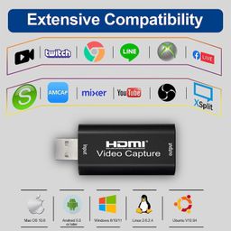 FEDUS USB 2.0 HDMI Video Capture Card 1080p 30fps Audio Video Capture Device, Game Capture Card, HDMI to USB 2.0 for Gaming, Streaming Device, Compatible with Nintendo Switch, PS3/4, Xbox One image 3