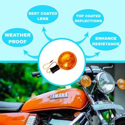 Y Retail Blinker Indicator Assly. Compatible for Yamaha RX-100 / Rx 135 (Front and Rear) (Set of 4) image 4