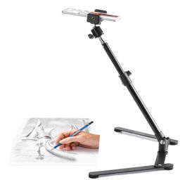 BROLAVIYA Overhead Video Mobile Metal desktop Stand with 1/4" Male Adaptor for Camera,Gopro and Mobile Bracket for online teaching,Video,Desktop,Bedroom, Office image 1
