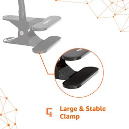 amazon basics Tabletop Stand for Mobile, Tablet and E-Reader, Clip Mount, Multi-Angle, Foldable, Lazy Bracket, Universal Compatibility image 5