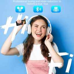 afu 64GB Bluetooth MP3 Player - Portable HiFi Mp3 Player with Built-in Speaker, 2.4" Screen MP3 Music Player with Voice Recorder, FM Radio, Touch Buttons,Support up to 256GB SD Card image 5