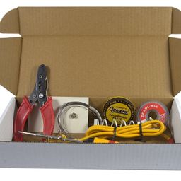 ElectroBot 6 in 1 Electric Soldering Iron Stand Tool Wire Stripper Kit with 25W Welding Stick Set image 2