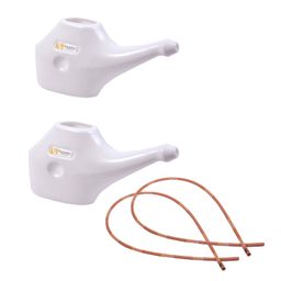 2 UNITS- Export Quality Neti Pot (Size: 150 ML) & 2 Units - Rubber Sutra Neti image 1