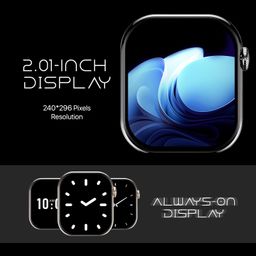 Fire-Boltt Ring X Smartwatch 2.01” Display with Always On Display, Bluetooth Calling, Wireless Charging, AI Voice Assistant, 100+ Sports Modes, Health Suite, 500+ Watchfaces (Blue) image 4