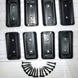 avrian Sofa Shoe Guard, PVC Buffer for Wood Furniture, Floor Protector, Wood Furniture Edge & Corner safty, Computer Dining Study & Coffee Table Leg Cups/Pads, Computer Table Bush. Set of 8, Black image 1