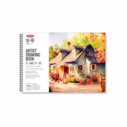 Anupam Artist Drawing Book A3 | Acid-Free Cartridge Paper 140GSM (50 Sheets, 100 Pages) | Spiral-Bound Sketchpad for Artists & Professionals for Marker Colored Pencil Charcoal Pastel image 1