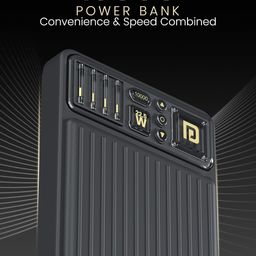 Portronics Luxcell Bind Mini 10k 10000mAh Nano Powerbank with 22.5W Fast Charging, in-Built Type C PD(Input & Output) /8 Pin Cable, LED Indicator, USB-A Mach Output, Compatible with Smartphones image 2