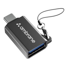 Ambrane USB 3.0 to Type C OTG Adapter, with Thunderbolt to USB to Adapter, 10Gbps High Speed Data Transfer, Compatible with for All Type C Devices Smartphone, Laptops, Tablets, Chargers, MacBook image 1