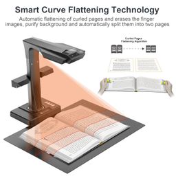 CZUR ET18 Pro Professional Document Scanner, 2nd Gen Auto-Flatten & Deskew Tech, 18MP HD Camera, Capture A3, 186 Languages OCR, Convert to PDF/Searchable PDF/Word/Tiff/Excel, Run On Windows & MacOS image 3
