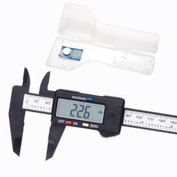 SKADIOO Electronic Digital Caliper with carry box, Plastic Vernier Caliper, Caliper Measuring Tool with Inch/Millimeter Conversion, Extra Large LCD Screen, 0-6 Inch/0-150 mm, Auto Off Featured image 1