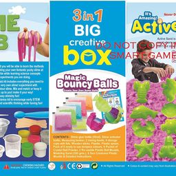 EKTA 3 in 1 Big Creative Box Slime Lab, Magic Bouncy Balls, and Active Sand Sea Creatures image 2